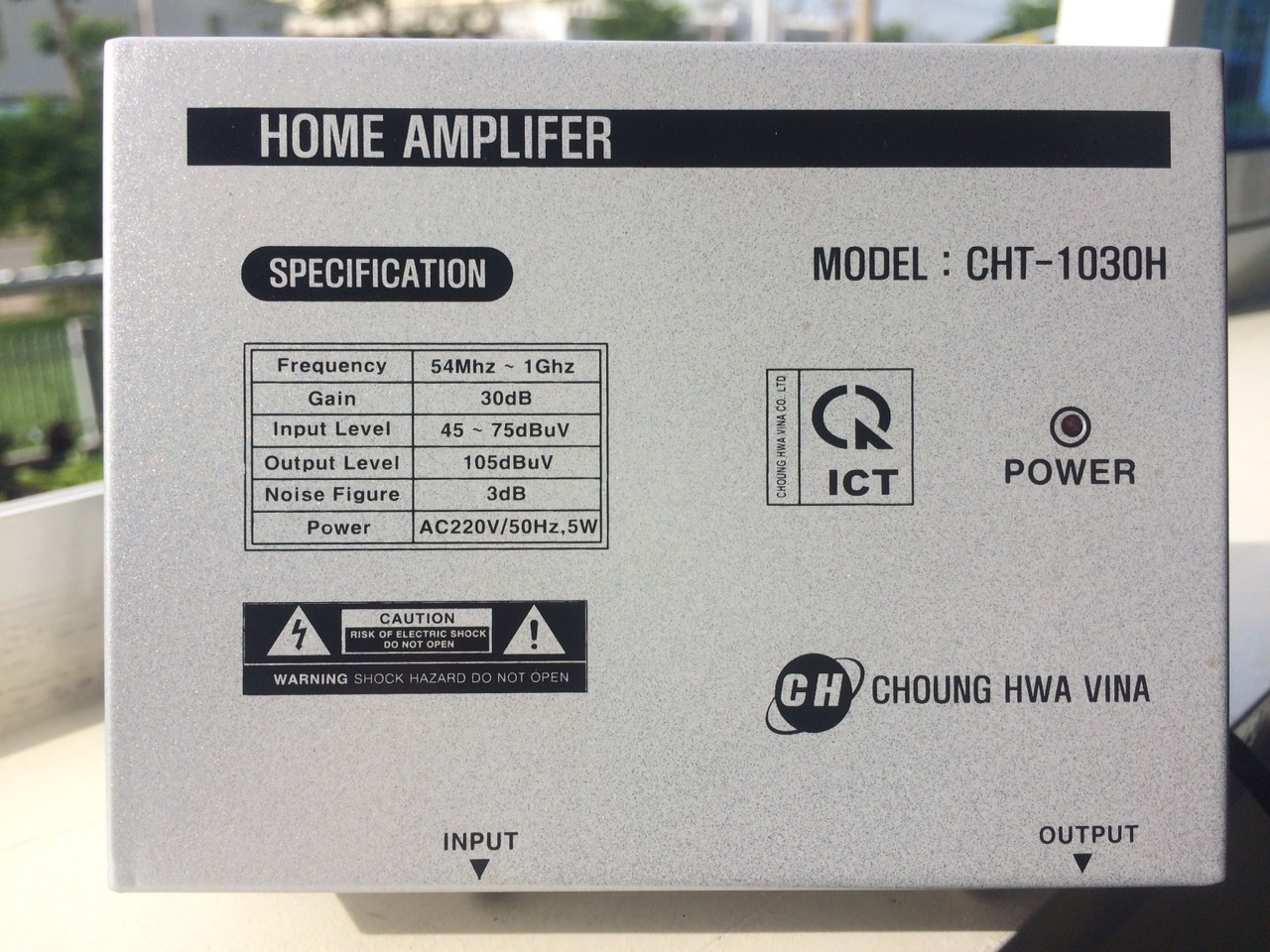 BỘ KHUẾCH ĐẠI TRUYỀN HÌNH CÁP CÓ DÂY - HOME AMPLIFIERS - MODEL: CHT-1030H